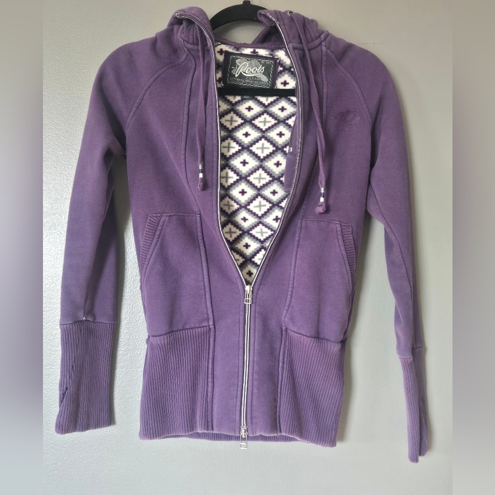 Roots Deep Purple Zip-Up Hoodie